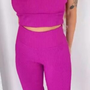 Conjunto canelado calça